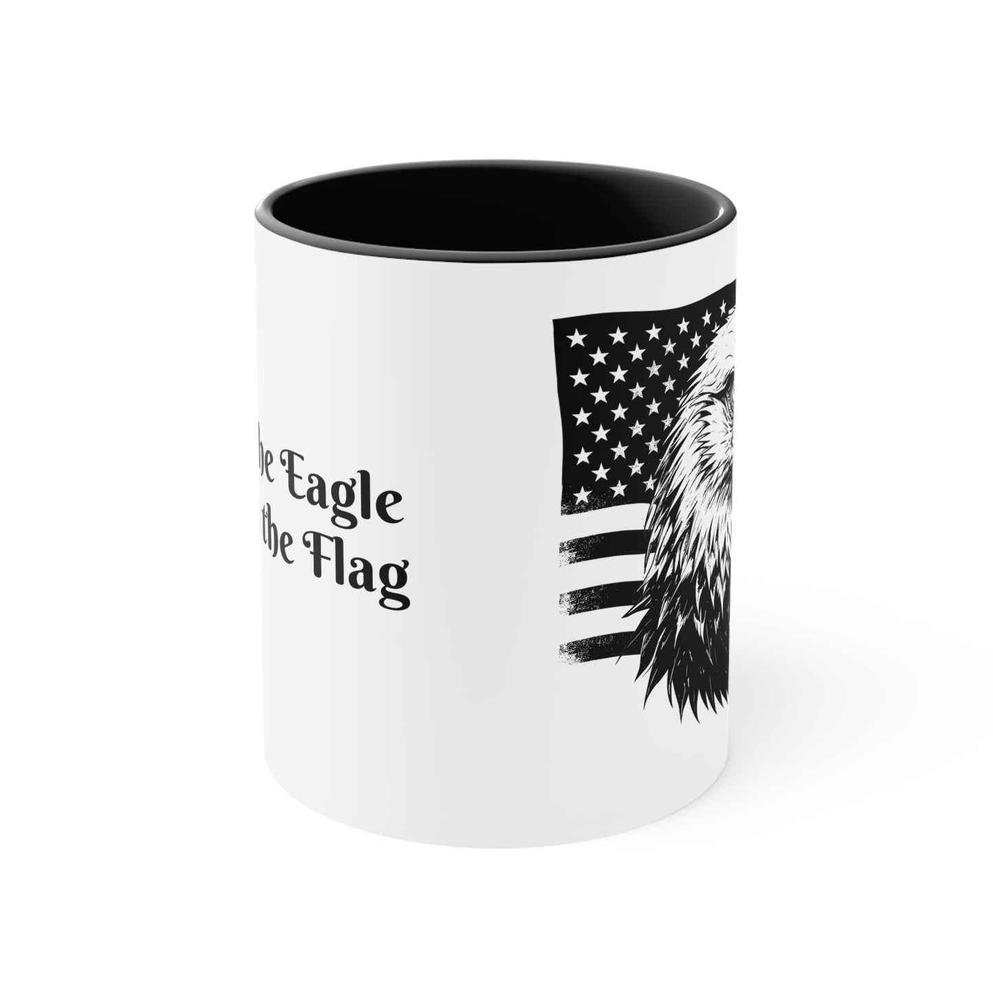 Patriotic Eagle Accent Mug | 4th of July Gift, American Eagle Cup, Nature Lover Mug, Coffee Lover's Gift, USA Decor