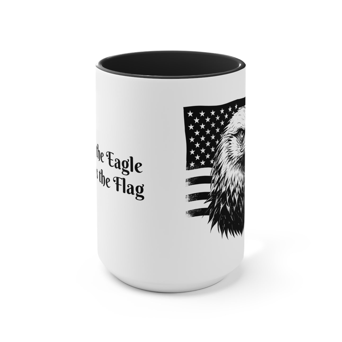 Patriotic Eagle Accent Mug | 4th of July Gift, American Eagle Cup, Nature Lover Mug, Coffee Lover's Gift, USA Decor