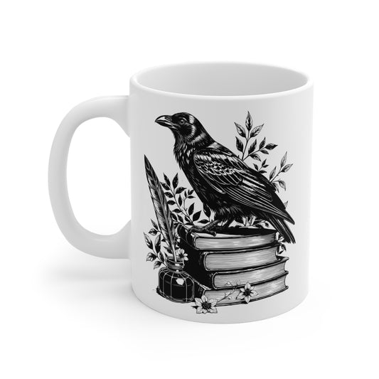 Sip, Read... Repeat! | Raven Book Lover Mug (11oz)